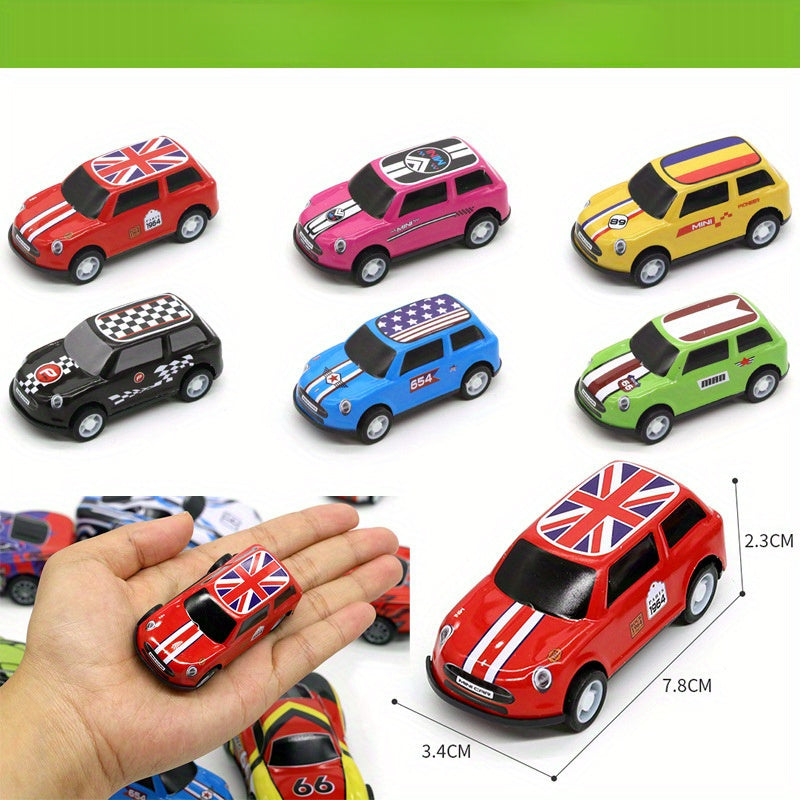 Mini Die-Cast Pull Back Cars ā Set of 12 Colorful Racing Vehicles for Kids