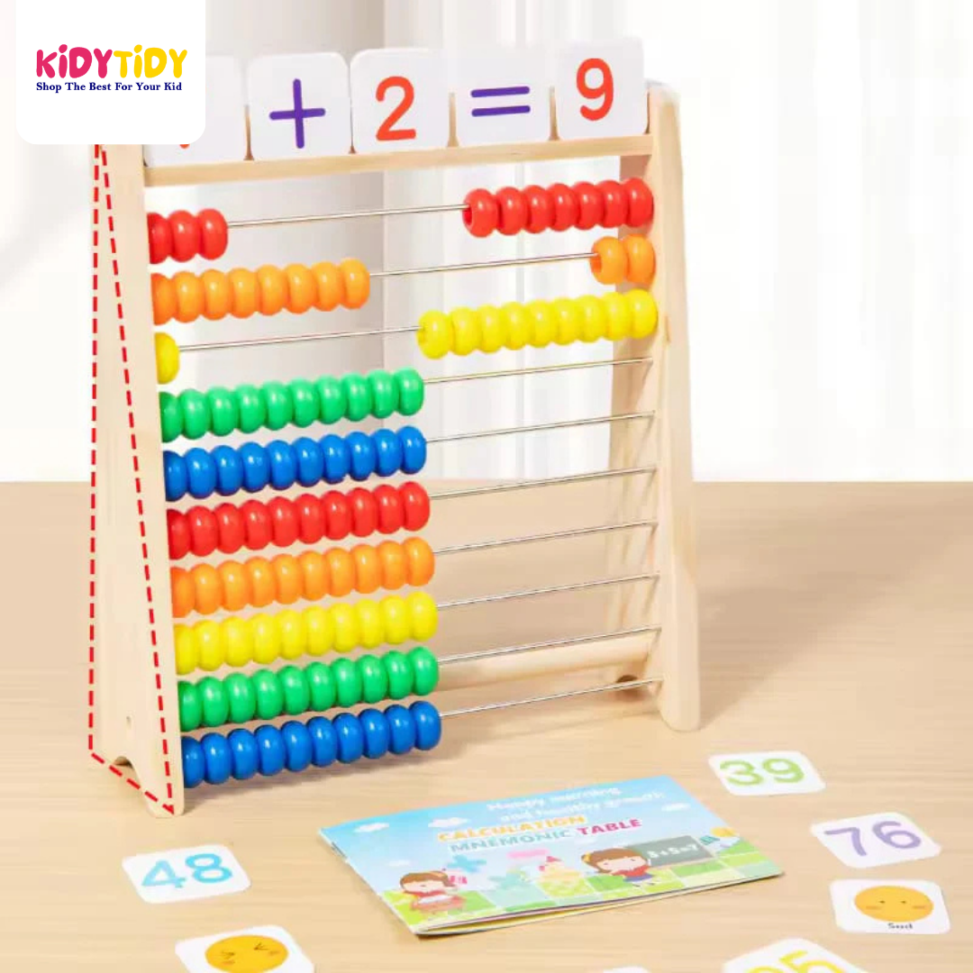 Wooden Educational Abacus with Number Blocks