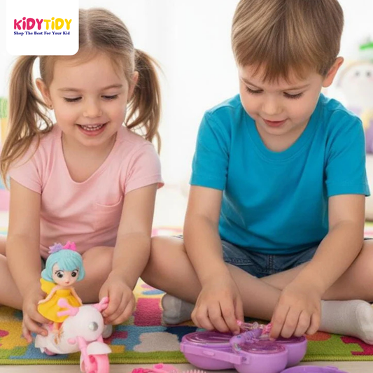 Doll Beauty & Scooter Play Set – Butterfly Vanity Kit for Girls