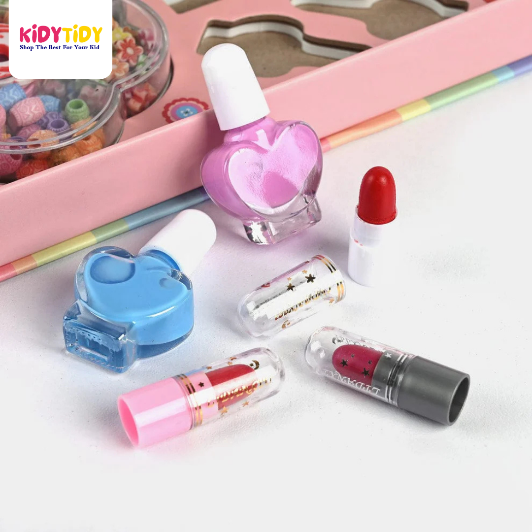 Kids' Deluxe Rainbow Vanity & DIY Jewelry Set