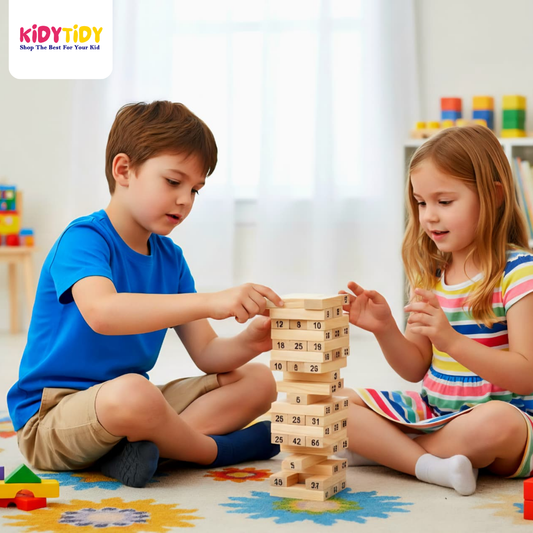 Wiss Toy – Wooden Block Stacking Game (Jenga Style)
