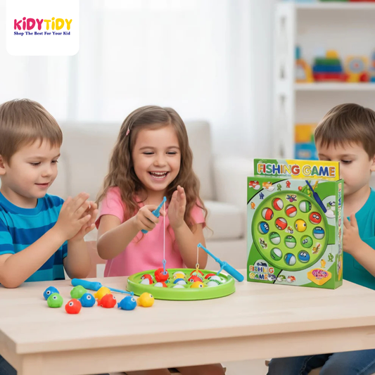 Fun Fishing Game Toy Set – Rotating Electric Fish Pond with Magnetic Rods