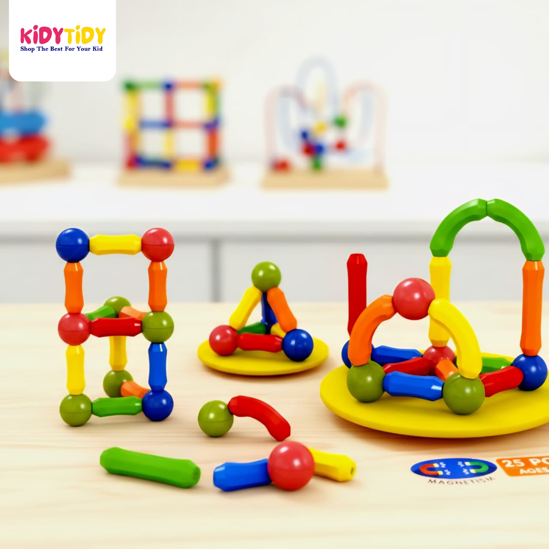 Magnetic Building Sticks – 25 Pcs Educational Construction Set
