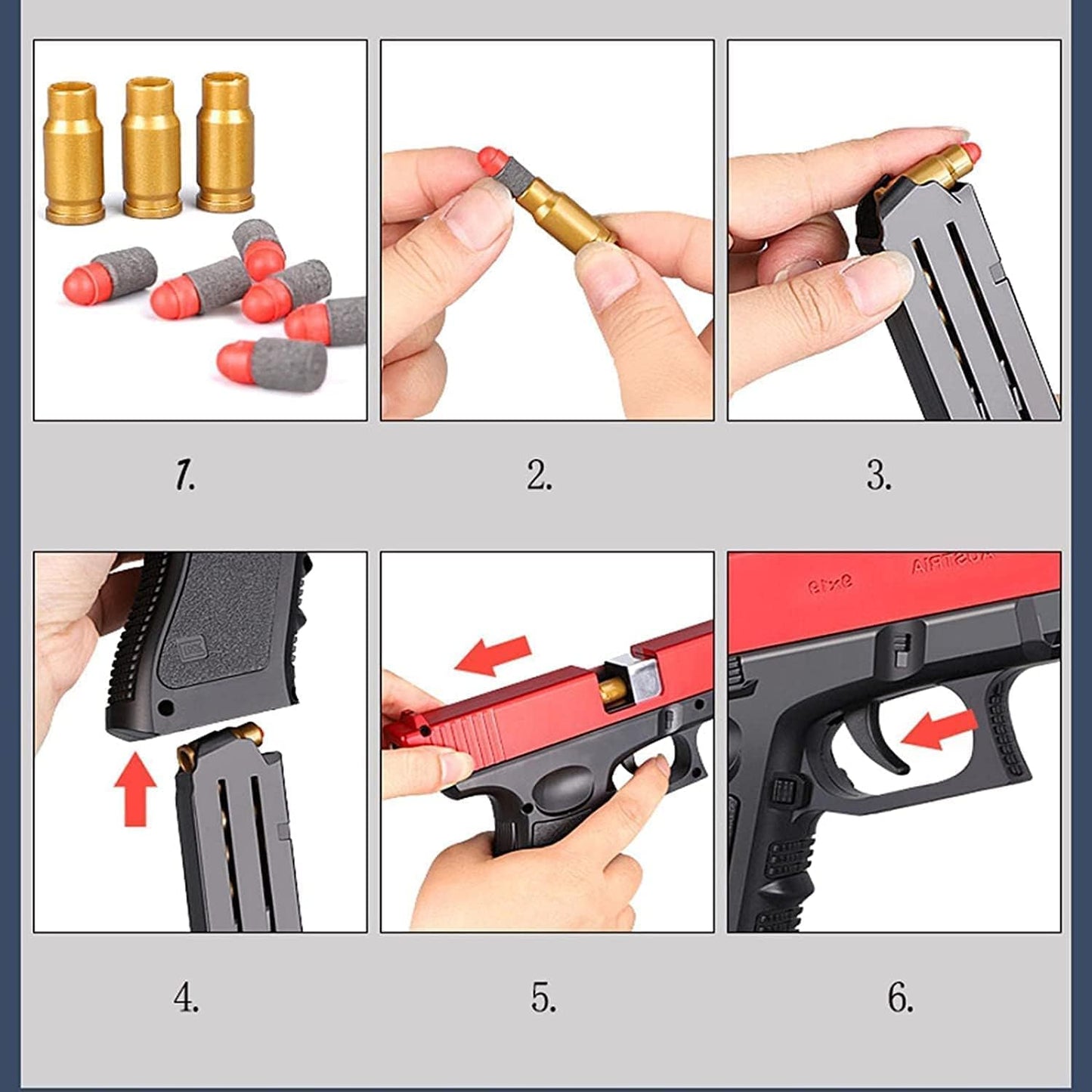 Blaze Strike Glock-Style Toy Cap Gun Set