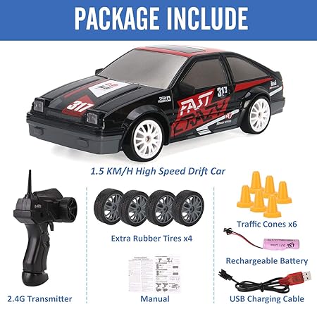 High Speed 2.4GHz RC Drift Car Toy