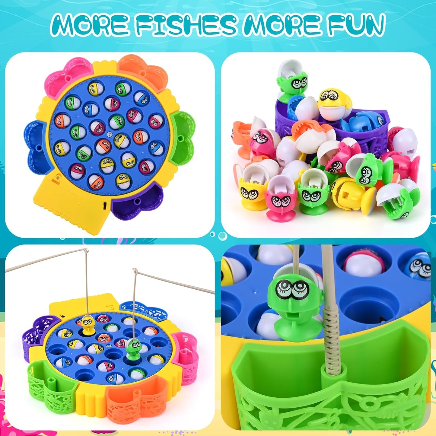 Electric Musical Fishing Game Toy Set for Kids