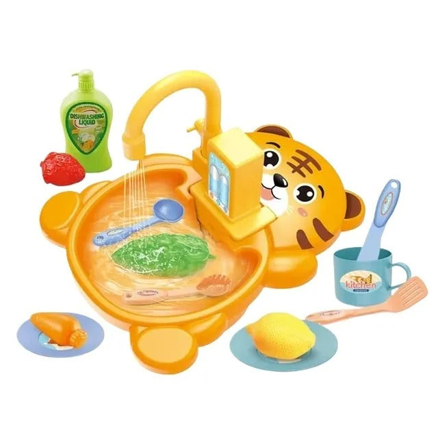 Electric Kitchen Sink Toy Set for Kids