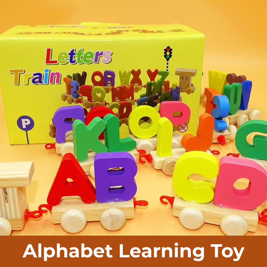 Colorful Wooden Alphabet Train β A to Z