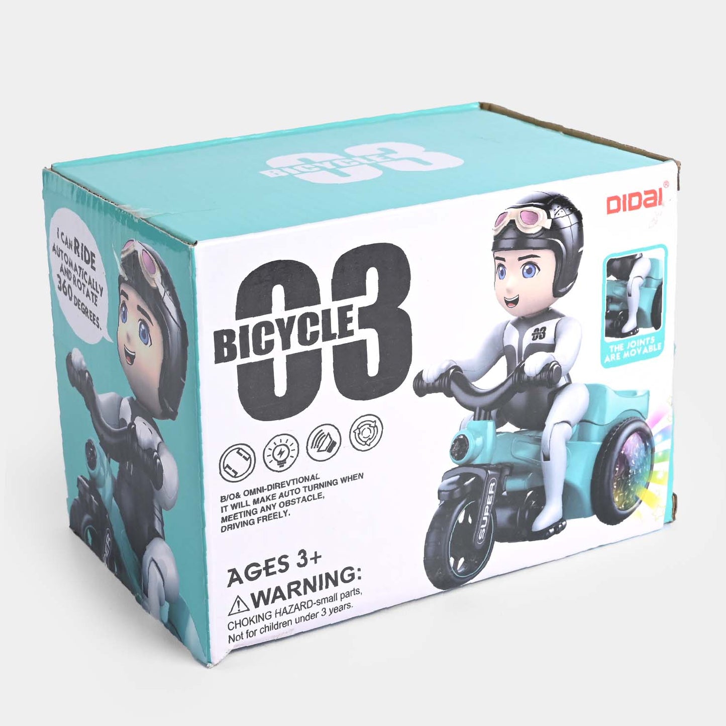 03 Bicycle Rider Toy – Music, Lights & 360° Action Fun