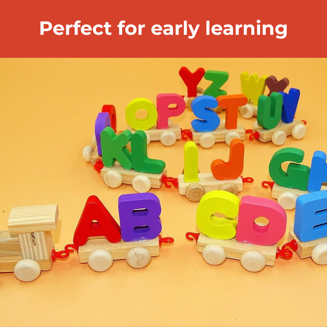 Colorful Wooden Alphabet Train β A to Z