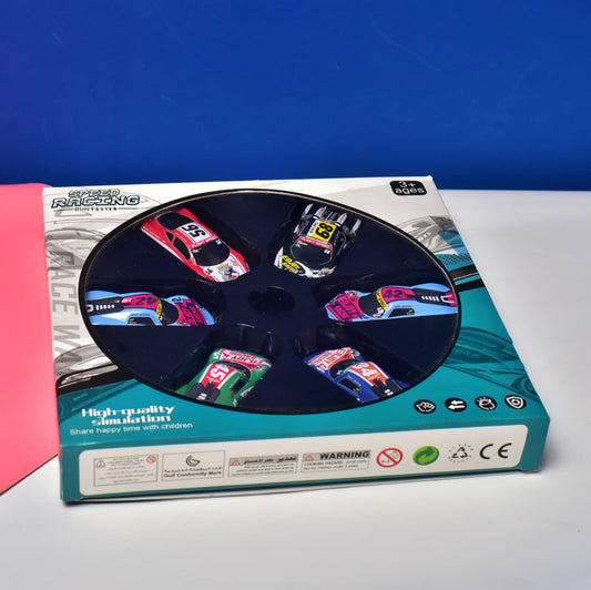 Speed Racing Mini Car Set – Pack of 6 Die-Cast Metal Cars for Kids