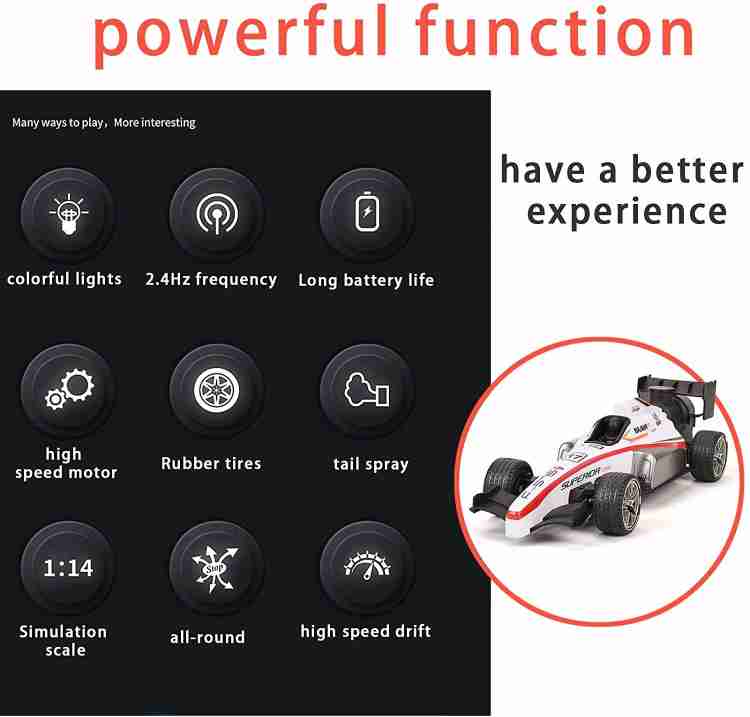 RC Speed Formula Racing Car with Smoke and Lights