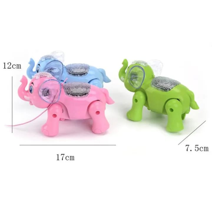 Blue Elephant Toy with Lights and Sounds