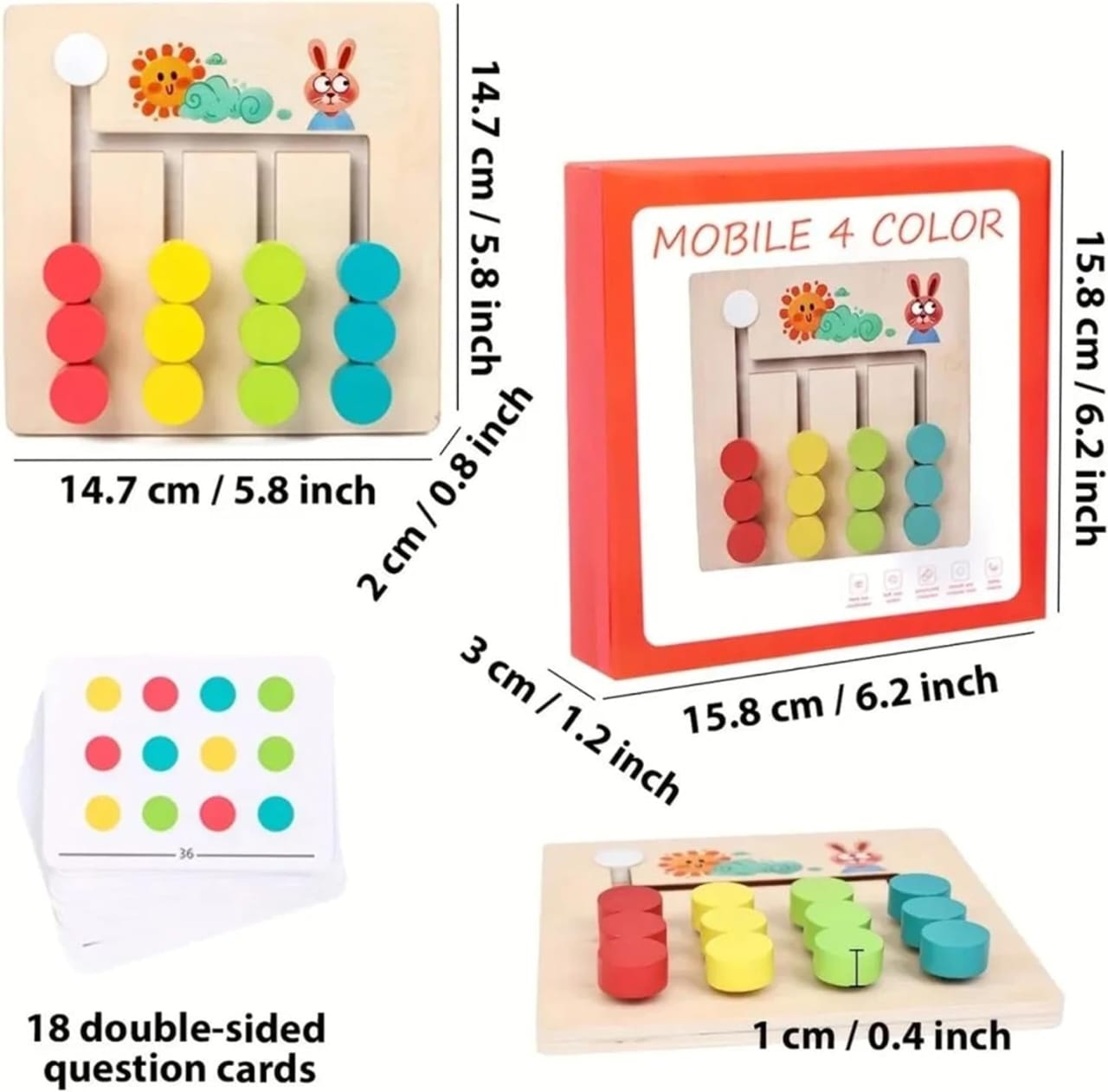 Wooden Color Sorting Educational Toy