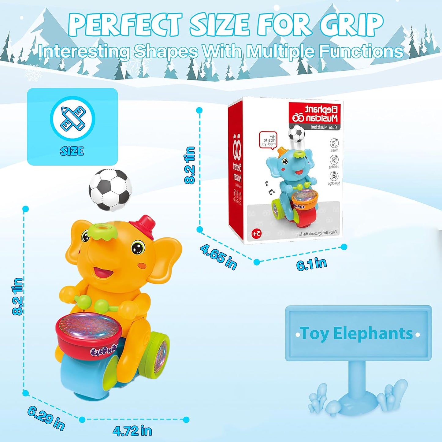 Musical Drumming Elephant Toy πΆπ