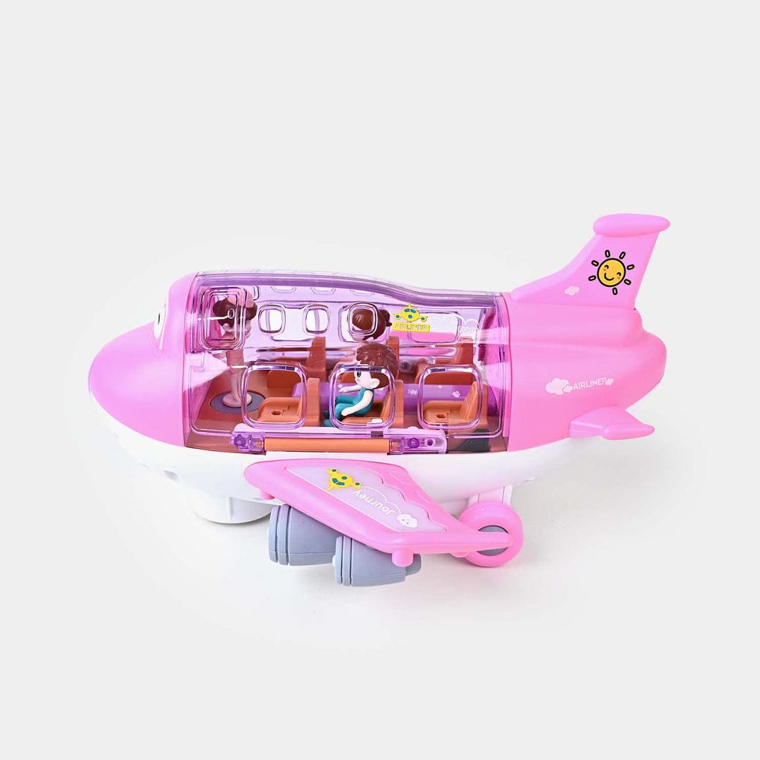 Pink Toy Airplane with Passengers – Kids Playset