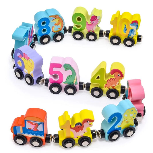 Wooden Number Train Toy Set for Toddlers 🚂🔢