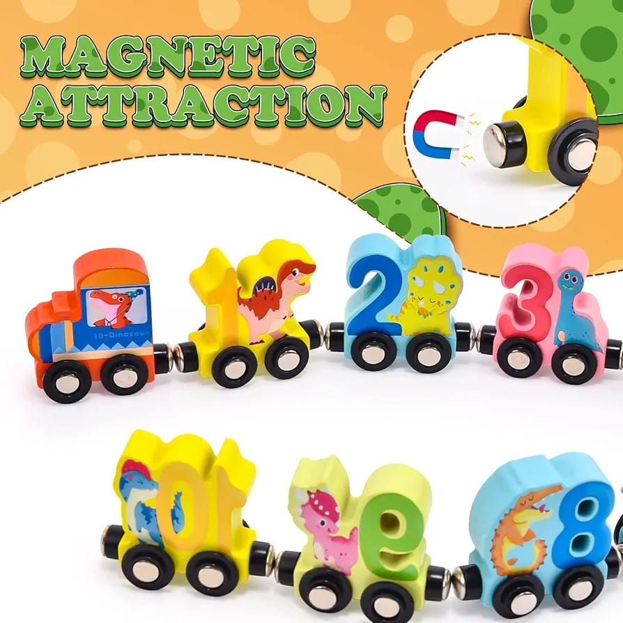 Wooden Number Train Toy Set for Toddlers šš¢