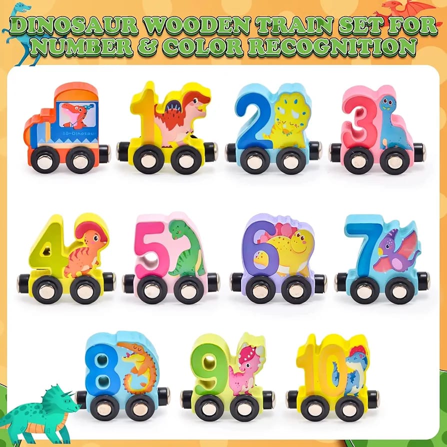 Wooden Number Train Toy Set for Toddlers šš¢