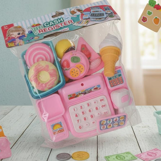 Kids Cash Register Play Set – Pretend Shopping Toy