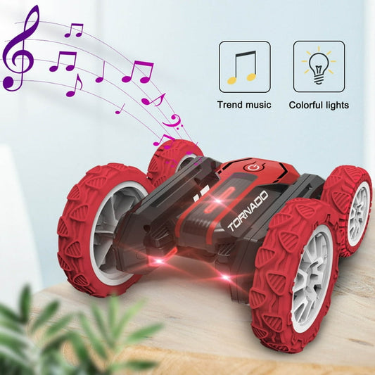 Tornado Stunt RC Car – 360° Spins, Flips & Double-Sided Driving Fun!