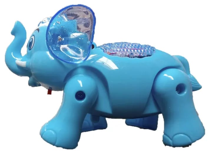 Blue Elephant Toy with Lights and Sounds