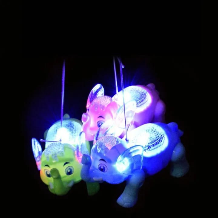 Blue Elephant Toy with Lights and Sounds