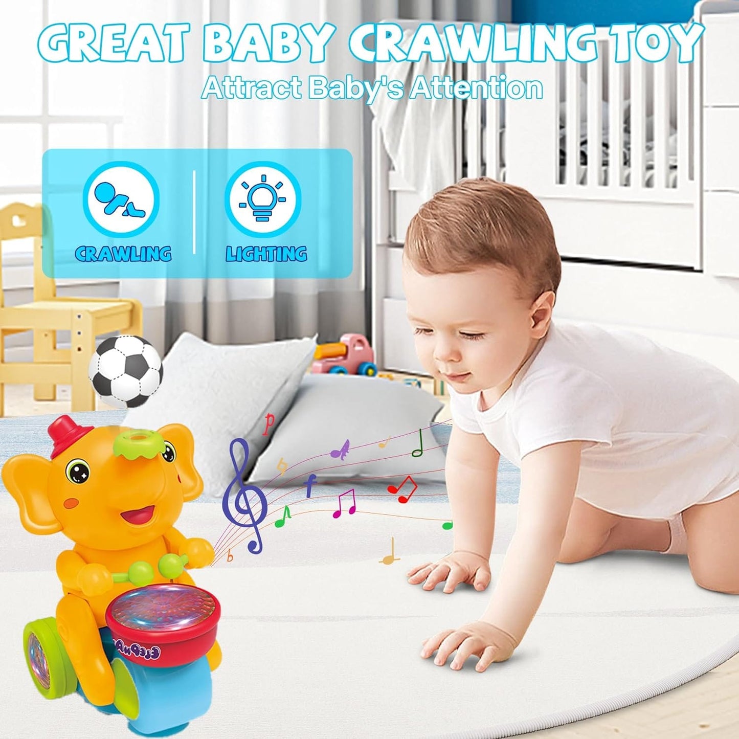 Musical Drumming Elephant Toy πΆπ