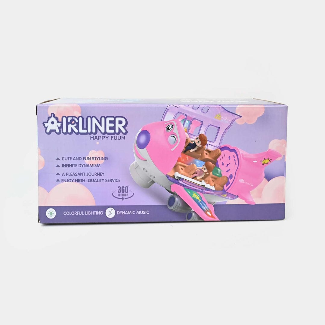 Pink Toy Airplane with Passengers – Kids Playset