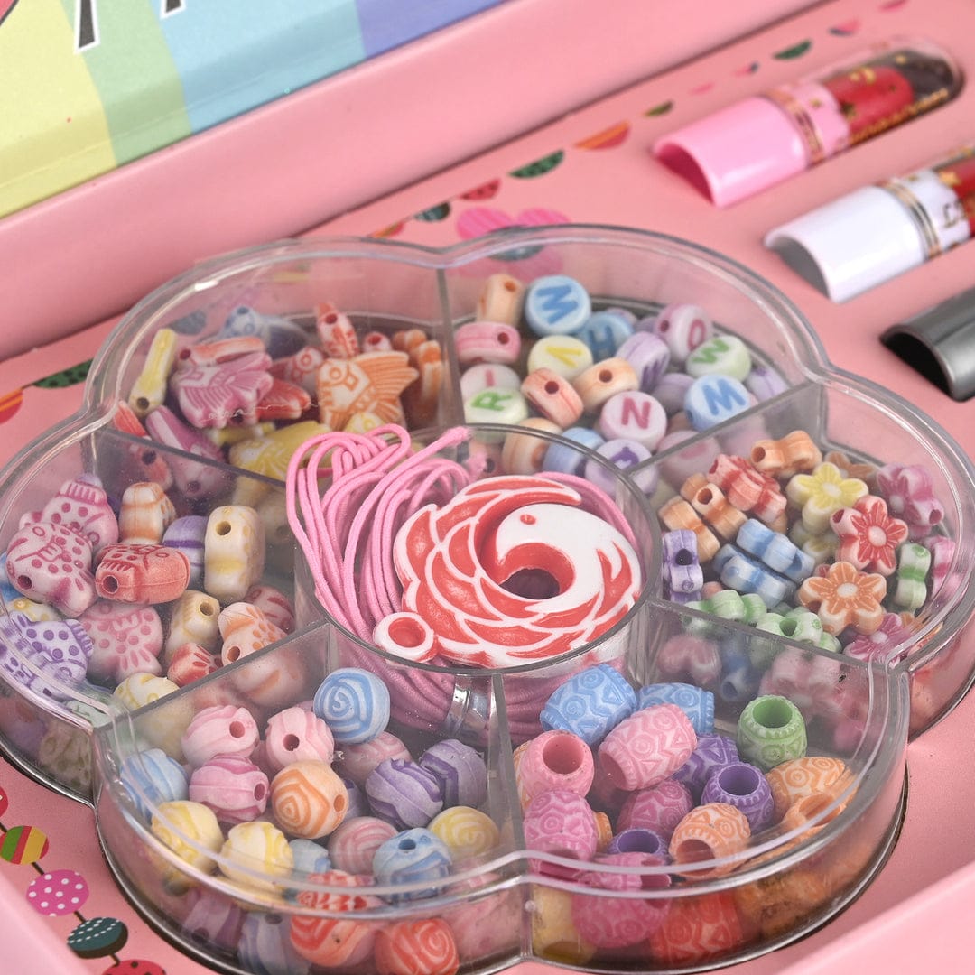Kids' Deluxe Rainbow Vanity & DIY Jewelry Set