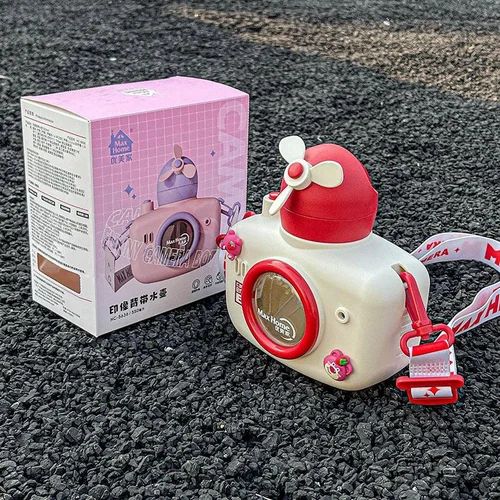 CamBot Kids Water Bottle – Fun Camera Shape, 550ml
