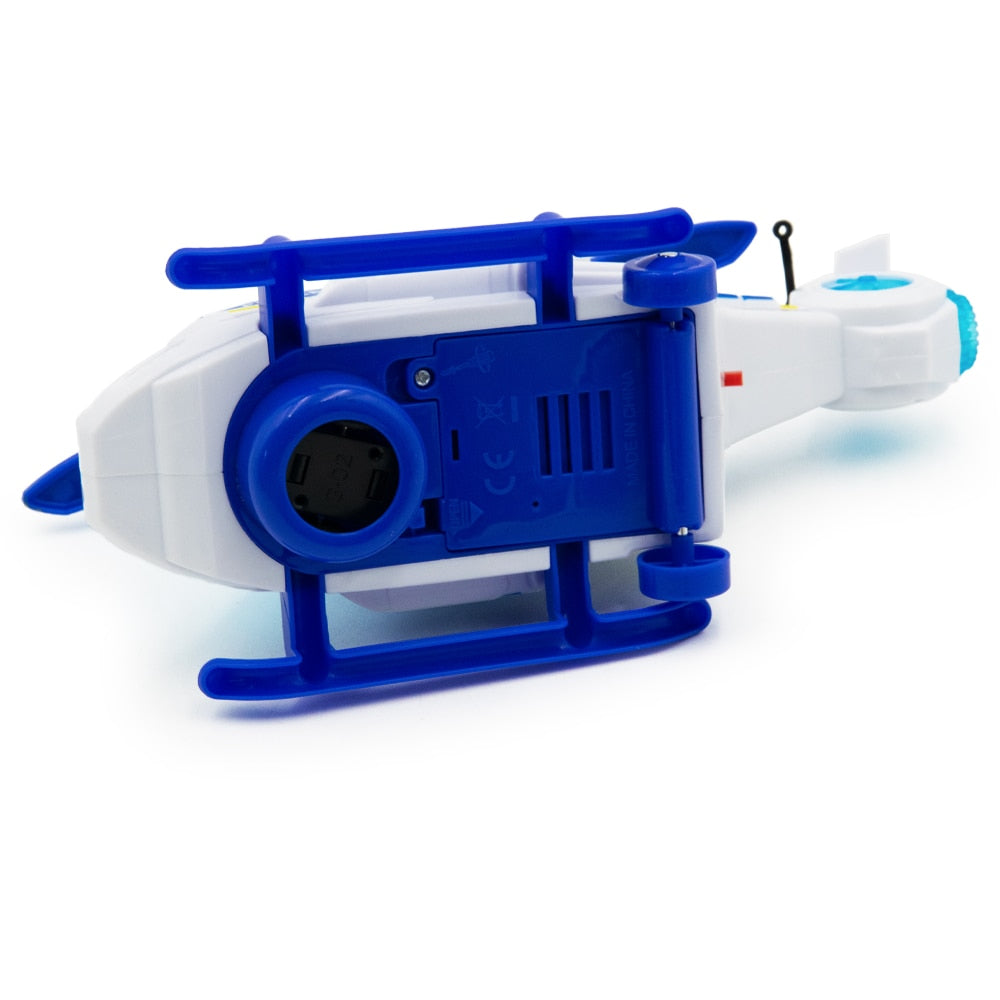 Police Helicopter Toy, Bump and Go Plane Toys for Toddlers