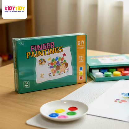 DIY Finger Painting Kit for Kids – 12 Color Set