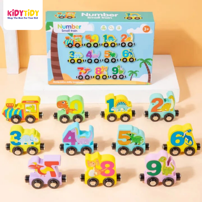 Wooden Number Train Toy Set for Toddlers 🚂🔢