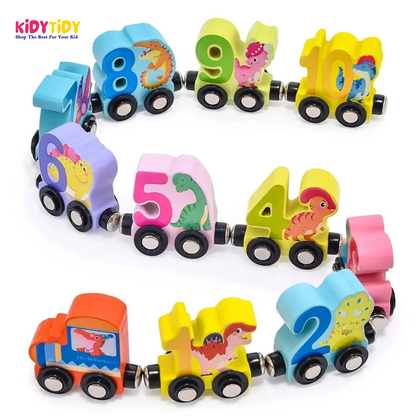 Wooden Number Train Toy Set for Toddlers 🚂🔢