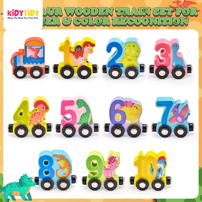 Wooden Number Train Toy Set for Toddlers 🚂🔢