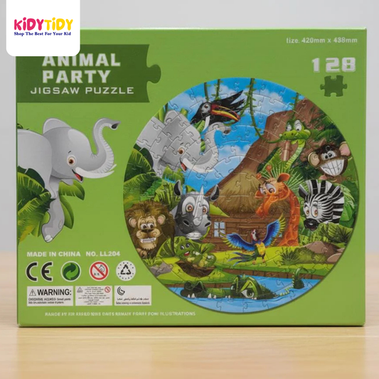 Animal Party Jigsaw Puzzle – 128 Pieces