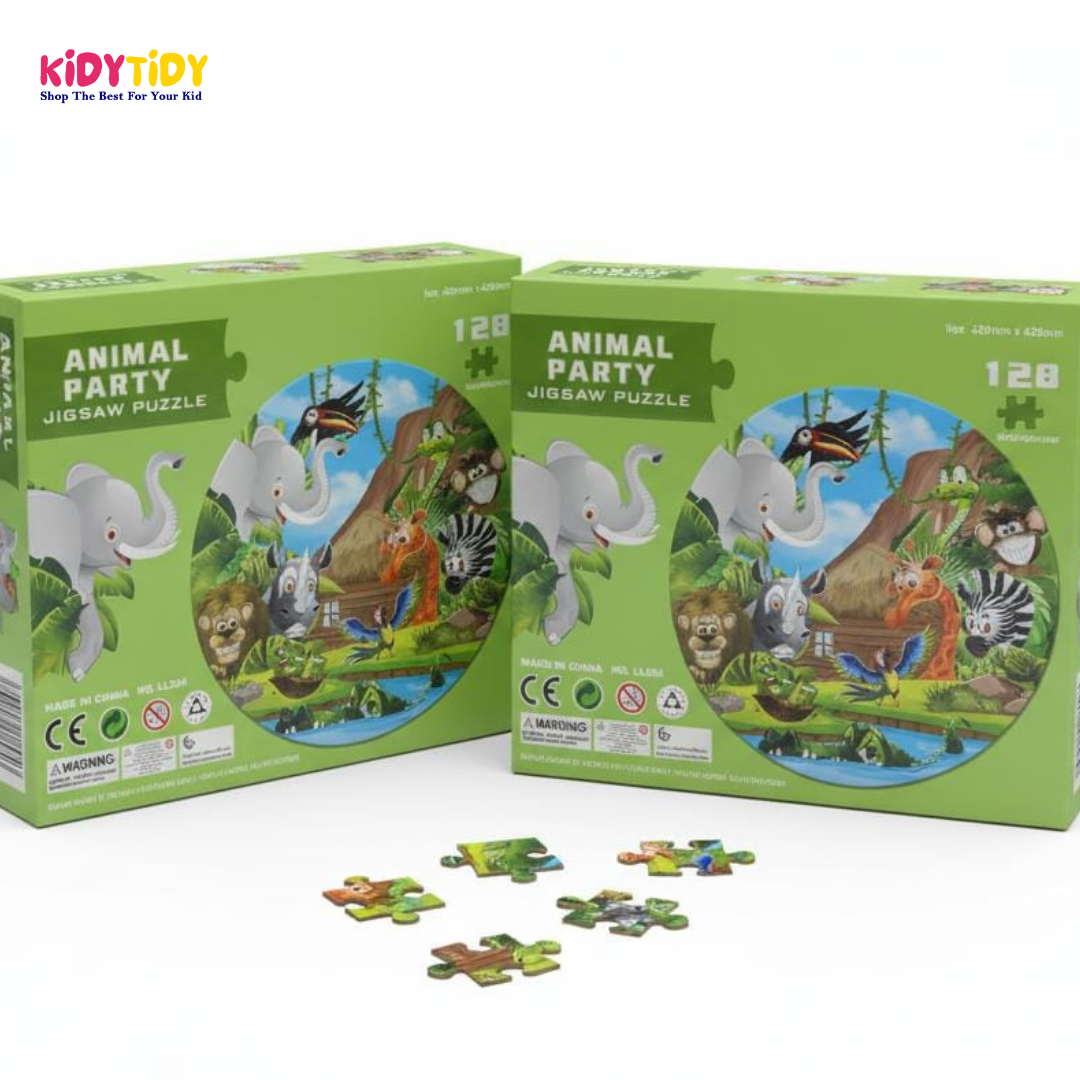 Animal Party Jigsaw Puzzle – 128 Pieces