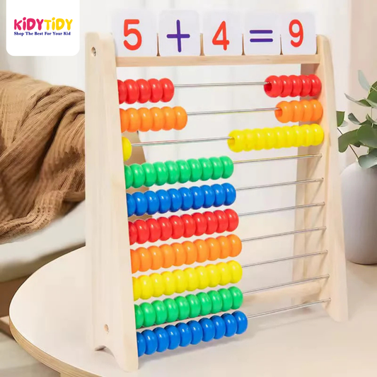 Wooden Educational Abacus with Number Blocks