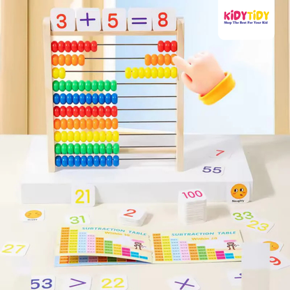 Wooden Educational Abacus with Number Blocks