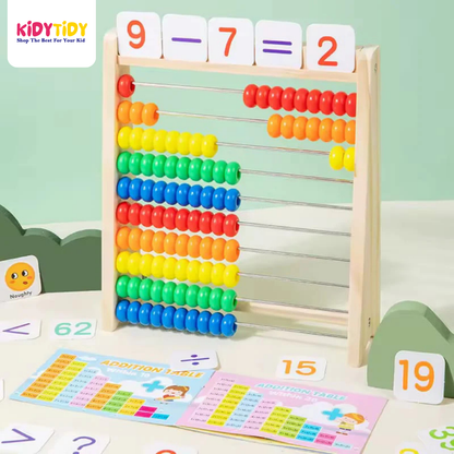 Wooden Educational Abacus with Number Blocks