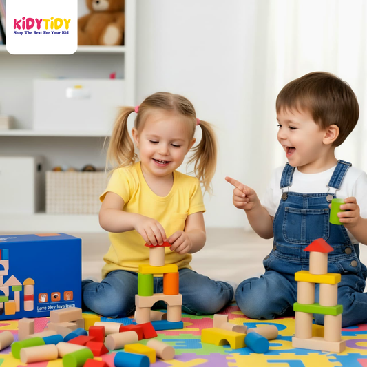 30 Pcs Wooden Color Blocks Set