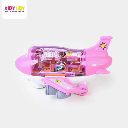 Pink Toy Airplane with Passengers – Kids Playset