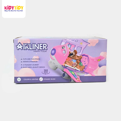 Pink Toy Airplane with Passengers – Kids Playset