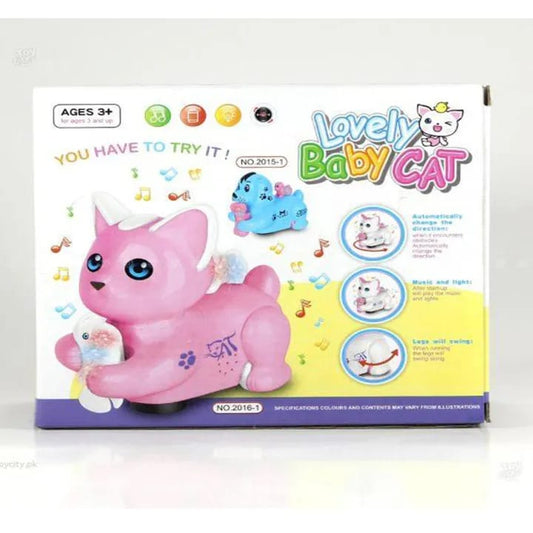 Lovely Baby Cat Musical Toy – Interactive Light & Sound Toy for Kids