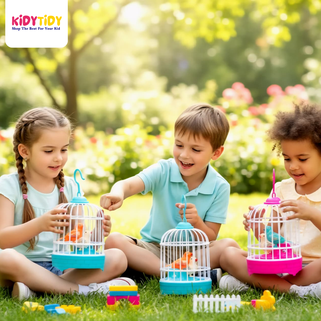 Musical light Bird cage with 2 birds beautiful toy for children’s