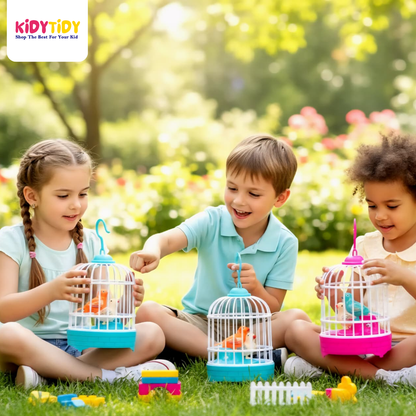 Musical light Bird cage with 2 birds beautiful toy for children’s