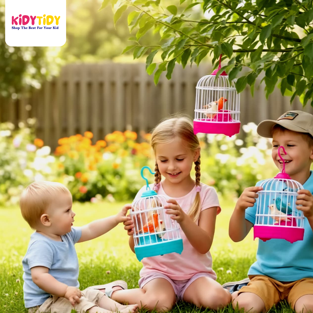 Musical light Bird cage with 2 birds beautiful toy for children’s