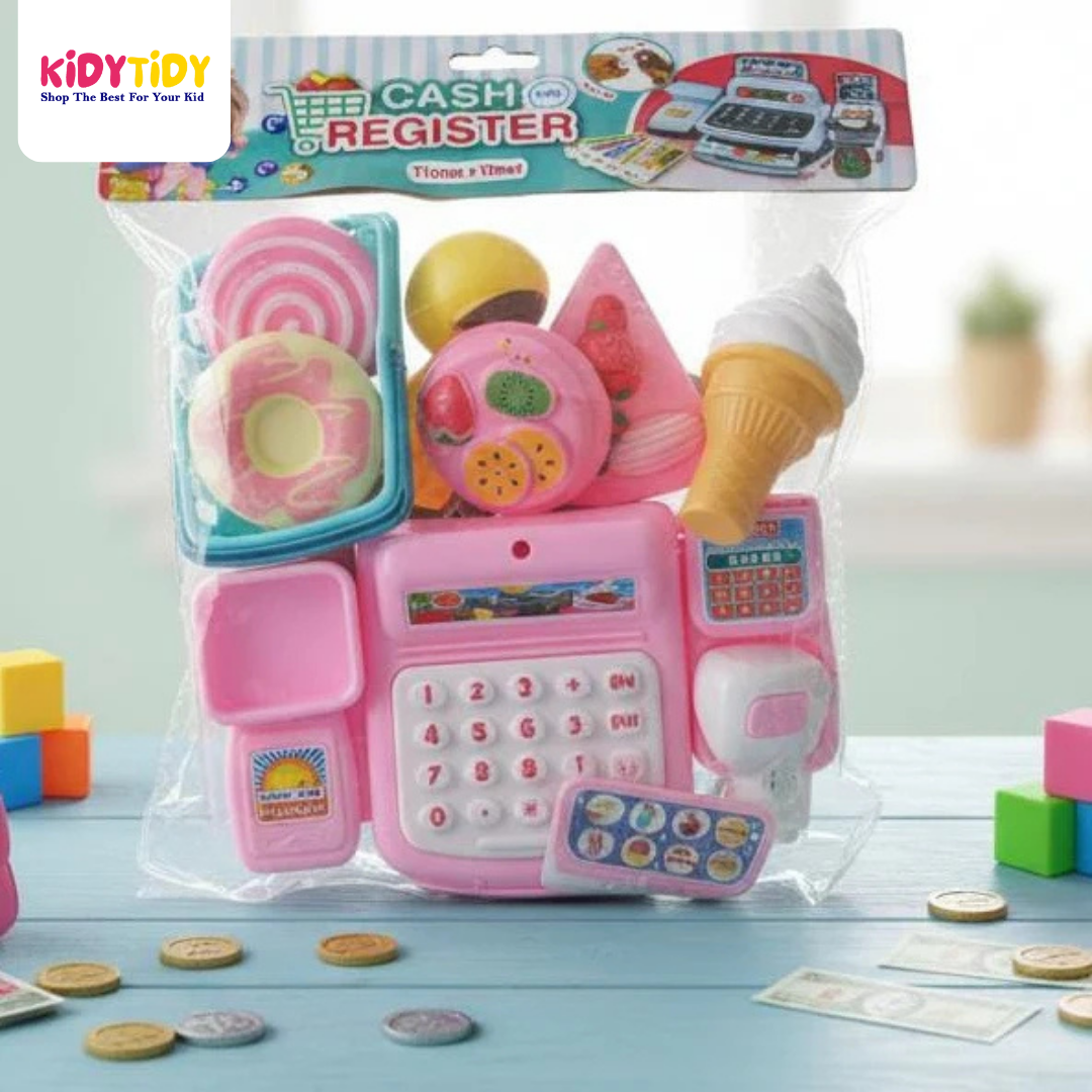 Kids Cash Register Play Set – Pretend Shopping Toy