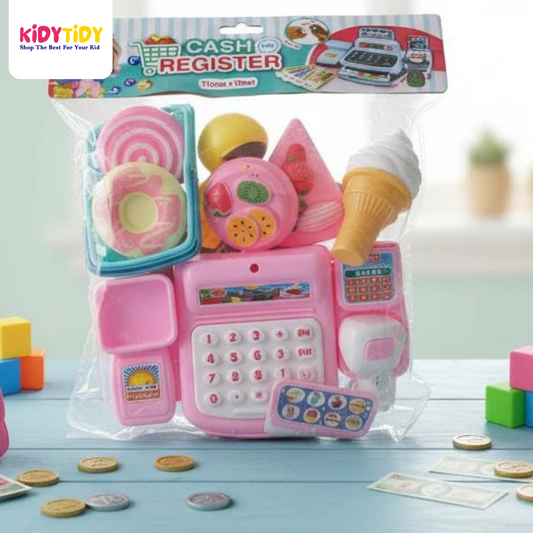 Kids Cash Register Play Set – Pretend Shopping Toy